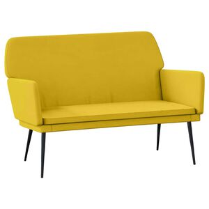 vidaXL Banco 108x79x79 cm veludo amarelo