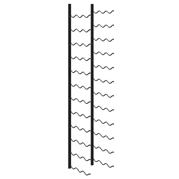 vidaXL Garrafeiras de parede para 72 garrafas 2 pcs ferro preto