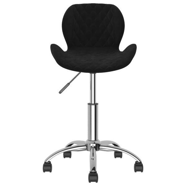 vidaXL Cadeira de jantar girat&oacute;ria veludo preto