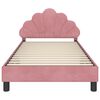 vidaXL Estrutura de Cama Infantil com Cabeceira Rosa 80 x 200 cm