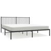 vidaXL Estrutura de cama com cabeceira 183x213 cm metal preto
