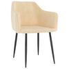 vidaXL Cadeiras de jantar 2 pcs veludo cor creme