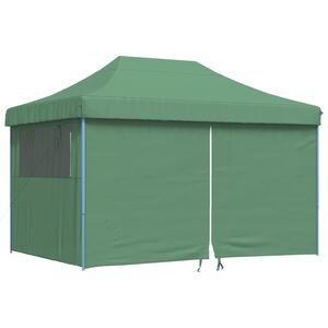 vidaXL Tenda p/ festas pop-up dobr&aacute;vel com 4 paredes laterais verde