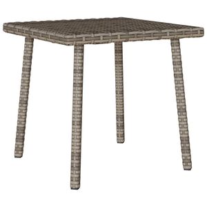 vidaXL Mesa de centro de jardim retangular 40x40x37cm vime PE cinzento
