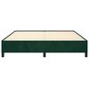 vidaXL Estrutura de cama sem colch&atilde;o 160x200 cm veludo verde-escuro