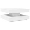 vidaXL Mesa de centro rotativa a 360 graus 70x70x34,5 cm branco