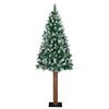 vidaXL &Aacute;rvore de Natal Slim com 300 LEDs com suporte Verde 180 cm