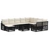 vidaXL Conjunto de Sof&aacute; de Jardim 11 unid. Preto e Branco Creme