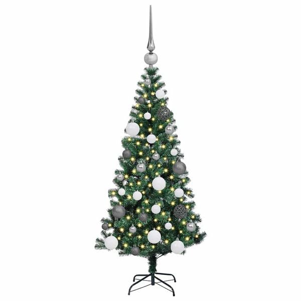 vidaXL &Aacute;rvore de Natal Artificial Pr&eacute;-iluminada Verde 120 cm