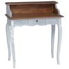 vidaXL Secret&aacute;ria de escrita Marrom e Branco 80 x 40 x 92 cm