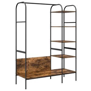 vidaXL Suporte para Roupas Carvalho Castanho 120 x 44 x 160 cm