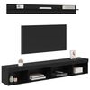 vidaXL Conjunto de Gabinete de Parede para TV 5 pcs Carvalho Preto