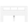 vidaXL Cabeceira cama c/ LEDs 180x18,5x103,5 cm deriv. madeira branco