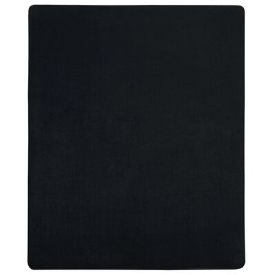 vidaXL Lençol ajustável 160x200 cm algodão jersey preto