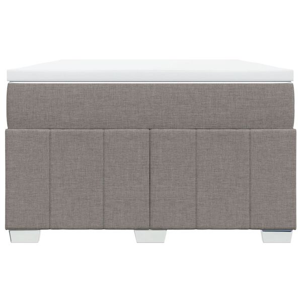 vidaXL Cama boxspring c/ colch&atilde;o 120x190cm tecido castanho-acinzentado