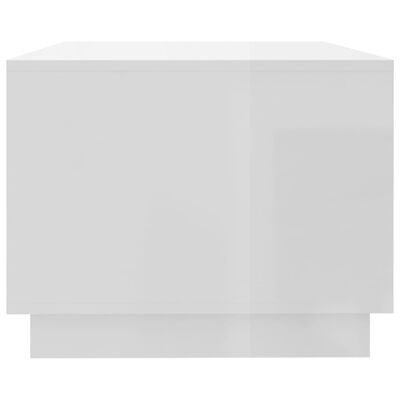 vidaXL Mesa de centro 102x55x43 cm aglomerado branco brilhante