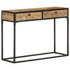 vidaXL Mesa consola 100x35x75 cm madeira de mangueira maciça