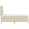 vidaXL Cama Box com colch&atilde;o com cabeceira Creme 90 x 200 cm tecido