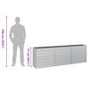 vidaXL Canteiro elevado de jardim 240x40x77cm a&ccedil;o galvanizado prateado