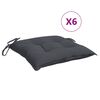 vidaXL Almofad&otilde;es de cadeira 6 pcs 40x40x7 cm tecido oxford antracite