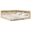 vidaXL Cama com Estante com prateleira Carvalho sonoma 180 x 200 cm