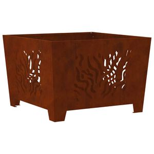 vidaXL Fire Pit Castanho 60 x 60 x 40 cm A&ccedil;o