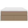 vidaXL Cama com arruma&ccedil;&atilde;o e colch&atilde;o Cappuccino 120 x 200 cm