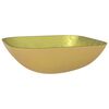 vidaXL Lavat&oacute;rio 42x42x14 cm vidro dourado