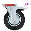 vidaXL 24 pcs rodas girat&oacute;rias 200 mm