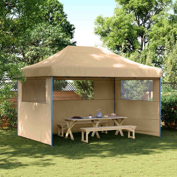 vidaXL Tenda de Festa Bege 279 x 410 x 315 cm Tecido Oxford