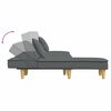 vidaXL Sof&aacute;-cama em forma de L 255x140x70 cm tecido cinzento-escuro