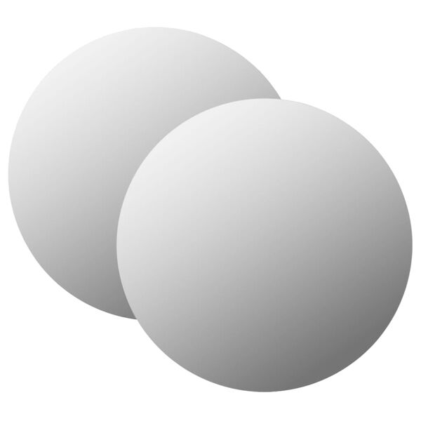 vidaXL Espelhos de parede 2 pcs 50 cm vidro redondo