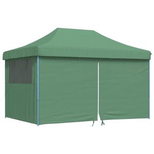 vidaXL Tenda p/ festas pop-up dobr&aacute;vel com 4 paredes laterais verde