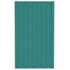 vidaXL Painéis de telhado 12 pcs 80x45 cm aço galvanizado verde