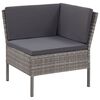 vidaXL 6 pcs conjunto lounge de jardim c/ almofad&otilde;es vime PE cinzento