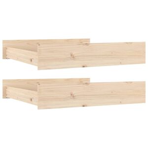 vidaXL Gavetas de cama 2 pcs madeira de pinho maci&ccedil;a