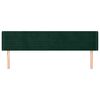 vidaXL Cabeceira de cama c/ abas veludo 203x16x78/88cm verde-escuro