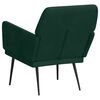 vidaXL Cadeira c/ apoio de bra&ccedil;os 62x79x79 cm veludo verde-escuro