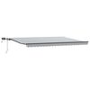 vidaXL Toldo retr&aacute;til manual com luzes LEDs 500x300cm antracite/branco