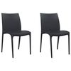 vidaXL Cadeiras de jardim 2 pcs polipropileno 50x46x80 cm antracite