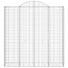 vidaXL Cestos gabião arqueados 8pcs 200x50x200/220cm ferro galvanizado