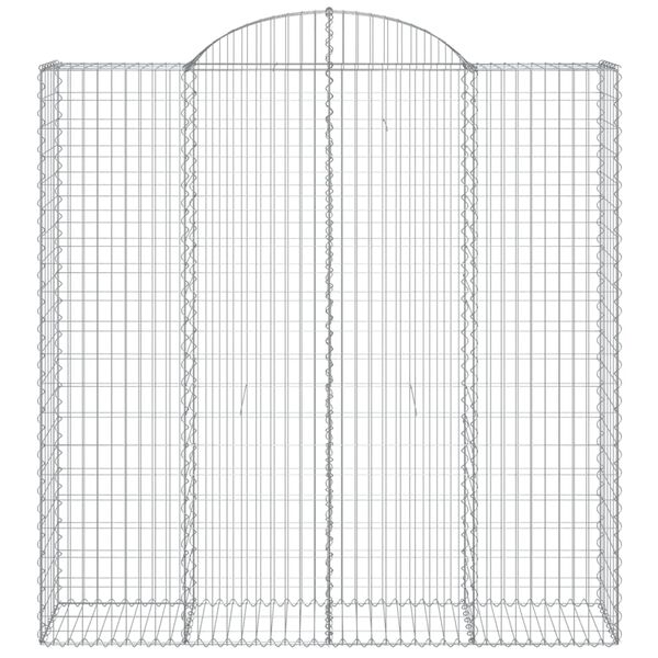vidaXL Cestos gabião arqueados 8pcs 200x50x200/220cm ferro galvanizado