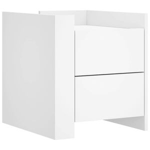 vidaXL Mesa cabeceira 45x50x50 cm derivados de madeira branco