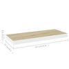 vidaXL Prateleira parede suspensa 60x23,5x3,8 cm MDF carvalho e branco