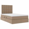 vidaXL Cama com Armazenamento Cappuccino 120 x 190 cm Couro Sint&eacute;tico