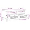vidaXL Mesa de centro Branco 80 x 54 x 40 cm Madeira de ac&aacute;cia maci&ccedil;a