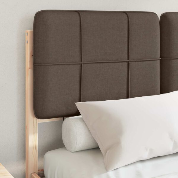 vidaXL Estrutura de Cama com Cabeceira Estofada Cinzento-acastanhado