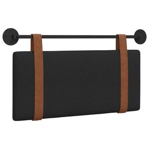 vidaXL Cabeceira suspensa Preto PU Antigo