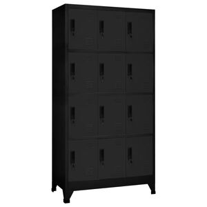vidaXL Cacifo a&ccedil;o 90x45x180 cm preto