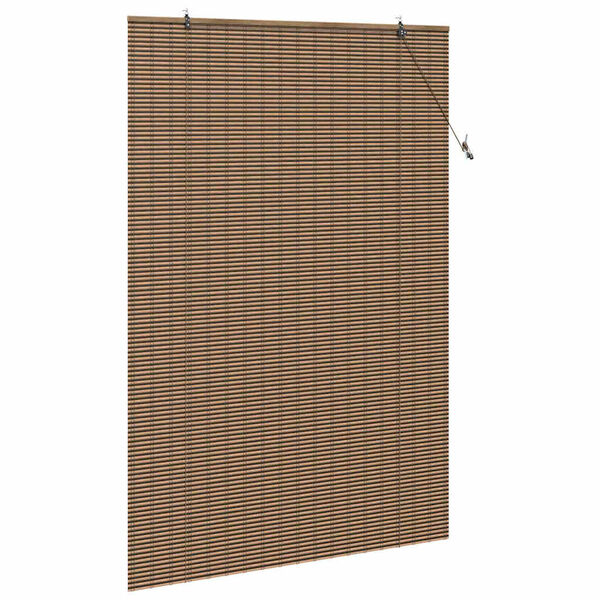 vidaXL Persiana de Janela Geométrico Castanho 140 x 220 cm Bambu